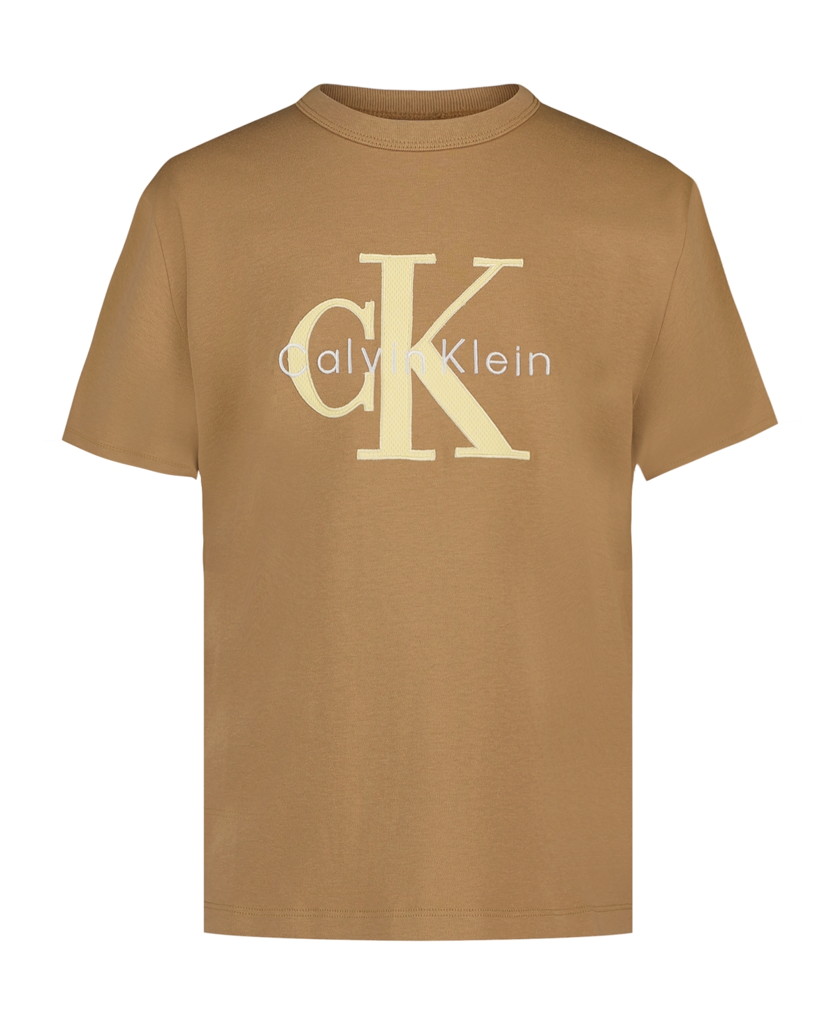 Calvin Klein Boys' 8-16 Mesh Applique Short-Sleeve T-Shirt - Tigers Eye