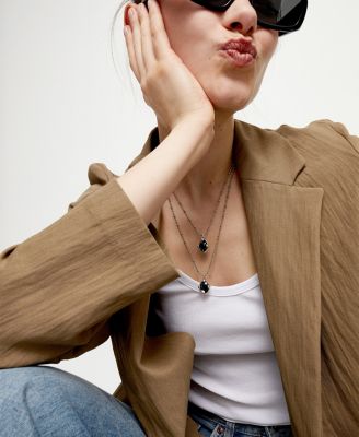 Two Small Crystal Double Necklace