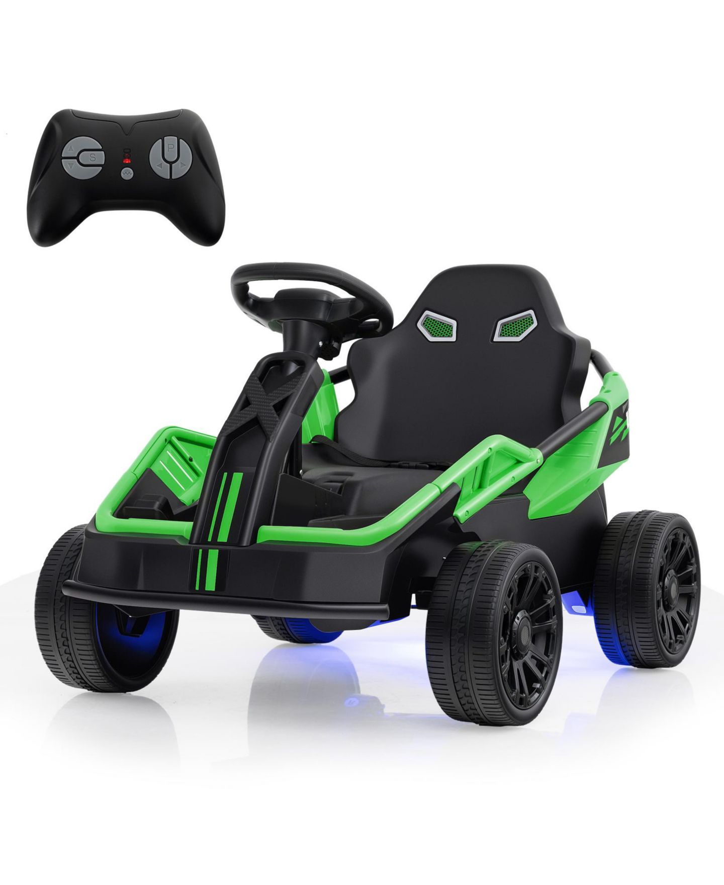 Детская игрушка Slickblue 12V Electric UTV Ride-On with Remote Control, 110 lbs., Ages 3-10, цвет: Зелёный — фото 2