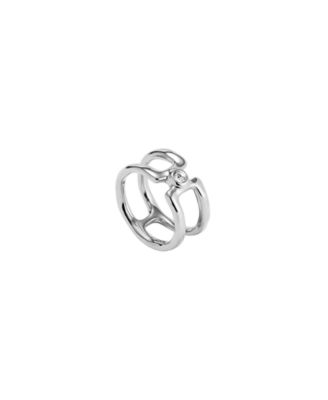 White Topaz Double Ring
