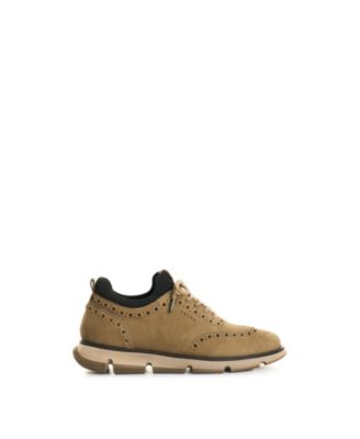 Men's Leather Lace-Up Shoes with Athletic Touches