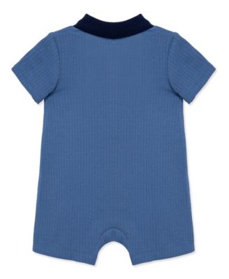 Baby Boys' Polo Collar Short-Sleeve Romper