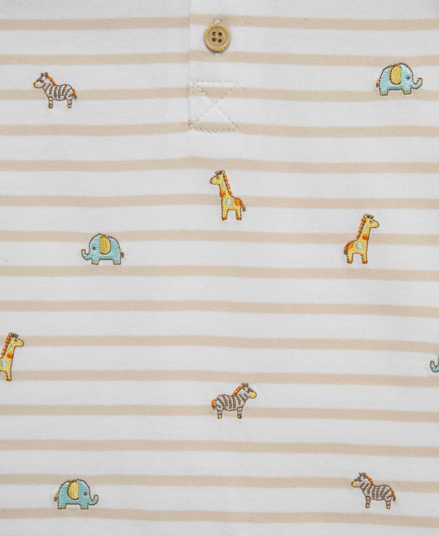 Комплект Little Me Safari Romper & Bucket Hat, 2-Piece Set для мальчиков-малышей, цвет: Белый / Бежевый — фото 3