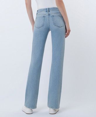 Women's Low Rise Straight Jeans With Tint
