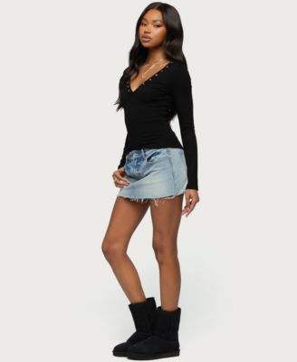 Women's Rossie Stud & Button Top