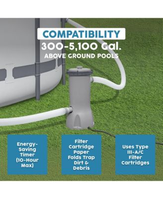Flowclear 1,000 Gallons per Hour Above Ground Swimming Pool Filter Pump