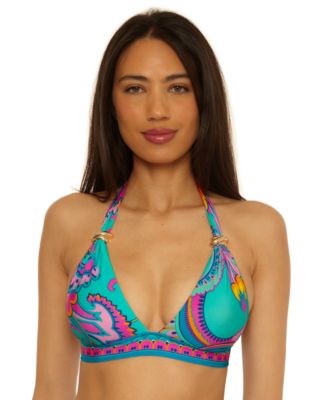 Women's Mykonos Buckle Banded Halter Swim Top