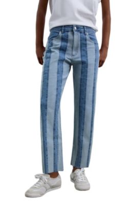 Women's Straight Patch Denim Pant
