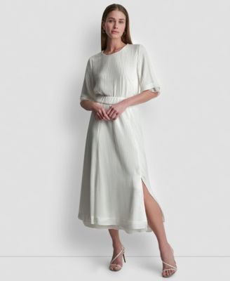 Women's Layered Window Pane Ankle Skirt