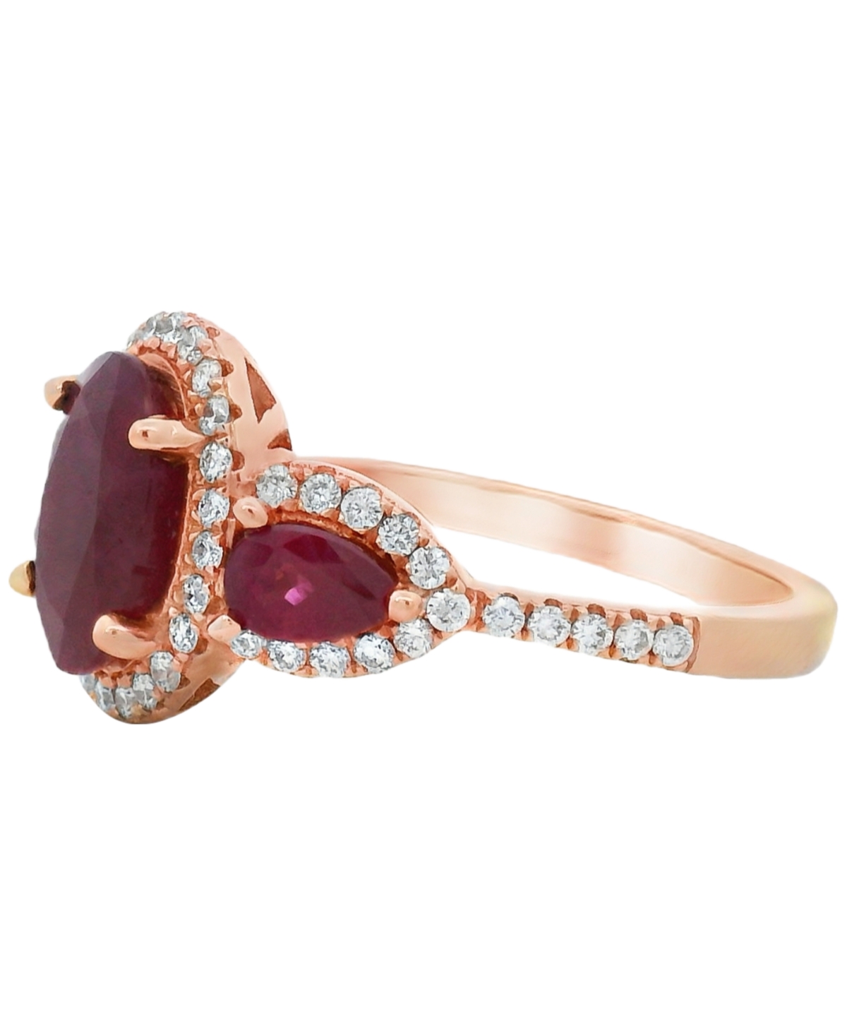 Macy's Ruby (2.75 ct. t.w.) & Diamond (0.33 ct. t.w.) Ring in 14k Rose Gold