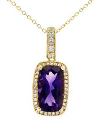 Sky Blue Topaz (5.50 ct. t.w.) & White Topaz (0.35 ct. t.w.) Pendant Necklace in Sterling Silver (Also Available in Pink Amethyst & Amethyst)