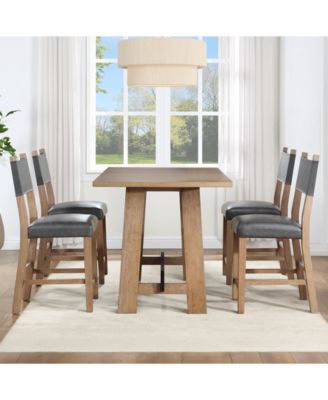 Macai 35.75" Wood Counter Height Table