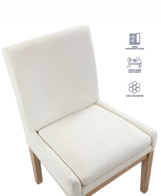 Macai 9-Pc. Wood Dining Set (Rectangular Table + 8 Upholstered Side Chairs)