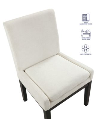 Macai 5-Pc. Wood Dining Set (Rectangular Table + 4 Upholstered Side Chairs)