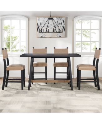 Macai 4-Pc. Wood Counter Height Chair Set