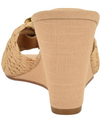Women's Nessla Woven Ornamented Slip-On Wedge Sandals