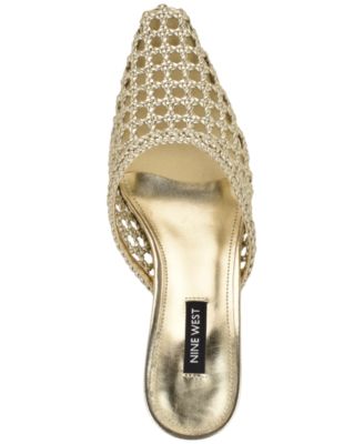 Women's Camenlaw Woven Kitten Heel Mules Pumps