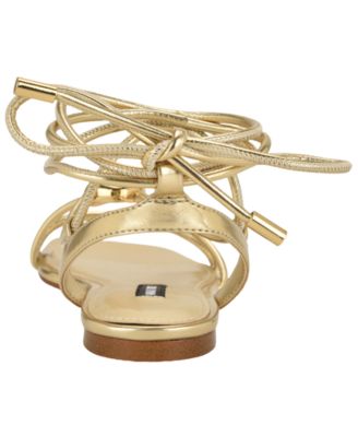 Women's Niraa Strappy Ornamented Flat Tie-Up Sandals