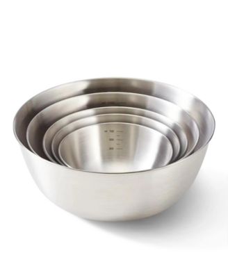 Art & Cook 5-Piece Nesting Stainless Steel Bowl Set - Invrej 25, 5 Piece Set