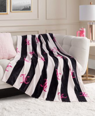 Cabana Plush Striped Throw, Full/Queen