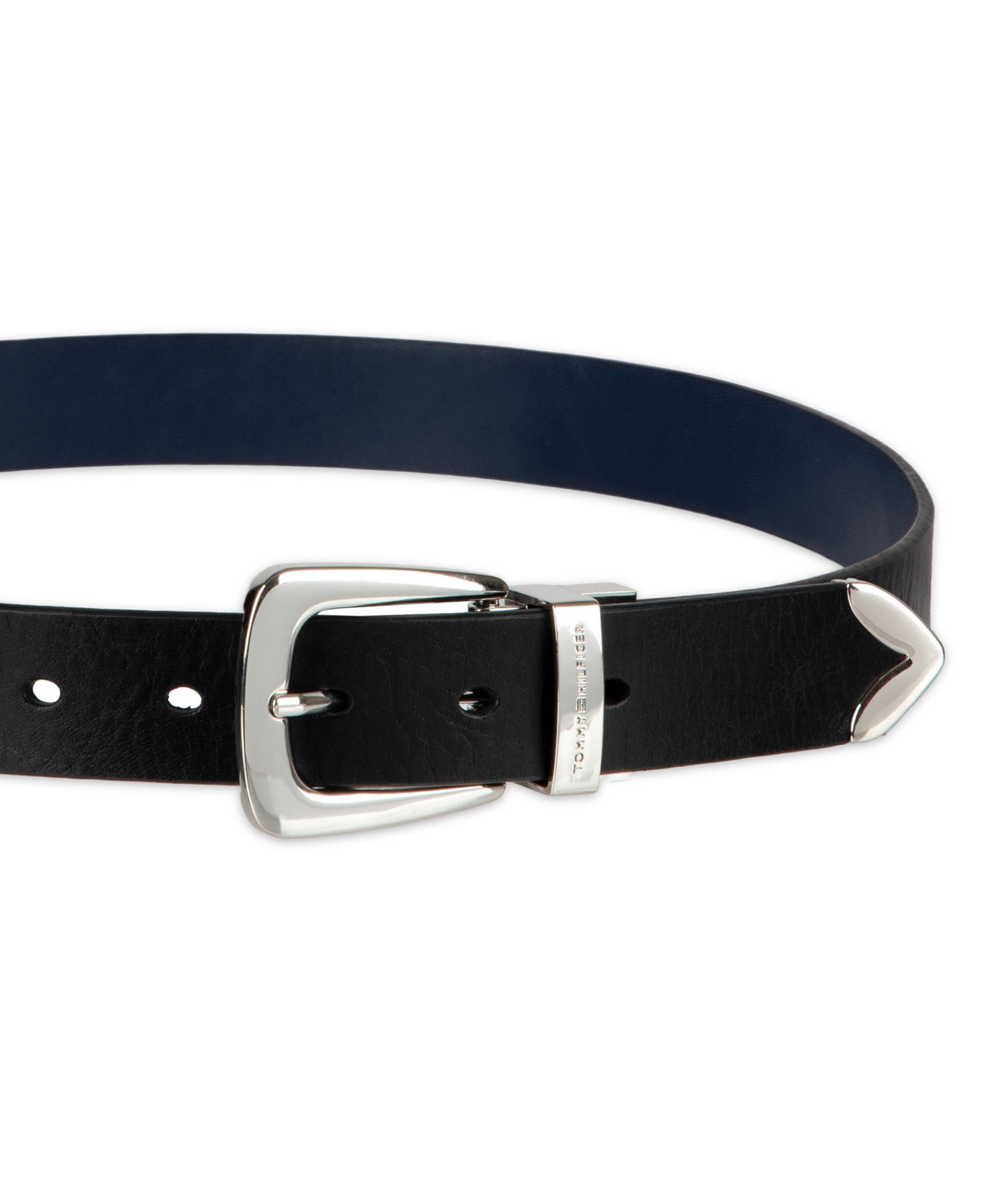 Женский ремень Tommy Hilfiger 2-In-1 Reversible Modern Casual Western Leather, цвет: Чёрный / Тёмно-синий — фото 6