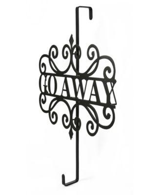 17" Halloween "Go Away" Wreath Hanger