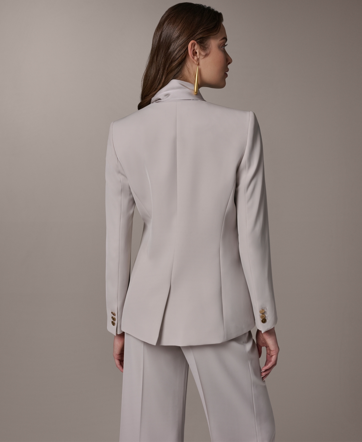 Donna Karan New York Petite Shawl Collar Long-Sleeve Jacket