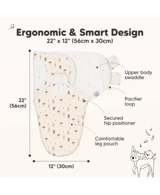 3pk Soothe Baby Swaddle, Organic Baby Swaddle Sleep Sacks, Newborn, Infant Swaddle Sack