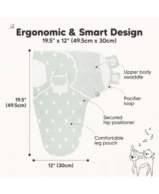 3pk Soothe Baby Swaddle, Organic Baby Swaddle Sleep Sacks, Newborn, Infant Swaddle Sack