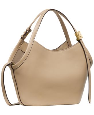 Deco Small Leather Tulip Tote Bag