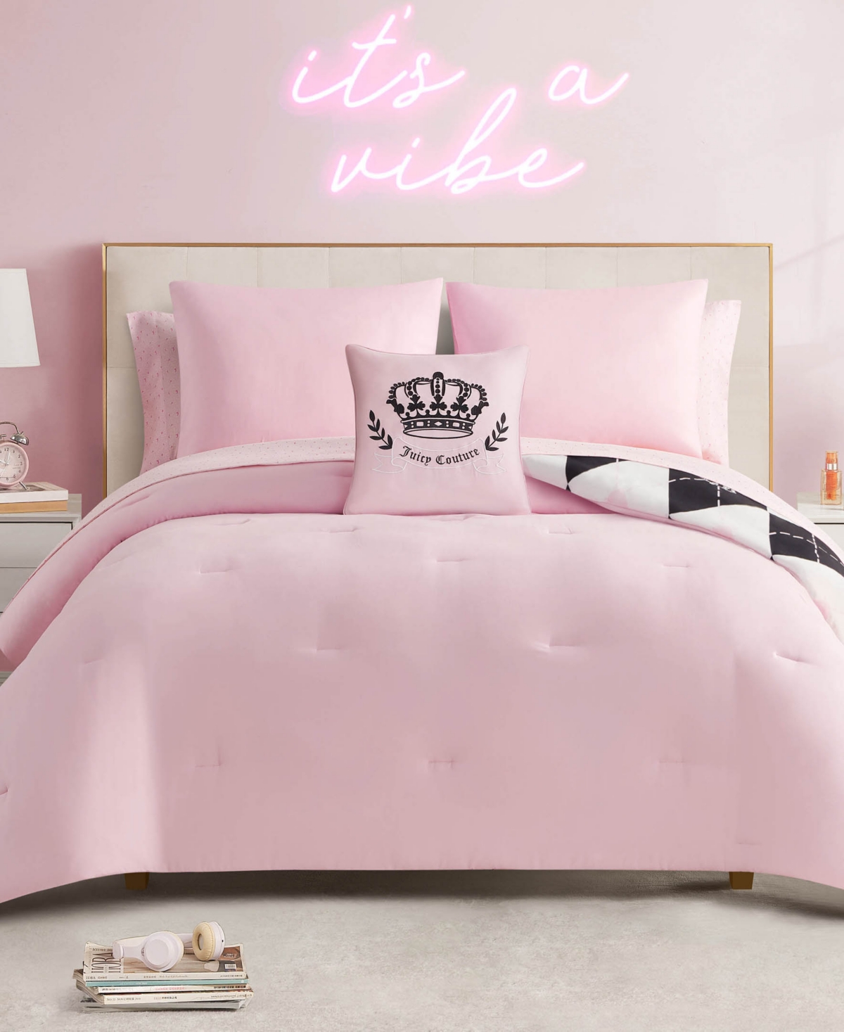 Juicy Couture Royal Argyle Reversible 8-Pc. Comforter Set