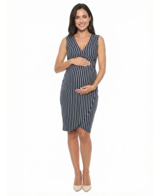 Women's and Plus Size Maternity V-Neck Sleeveless Dress