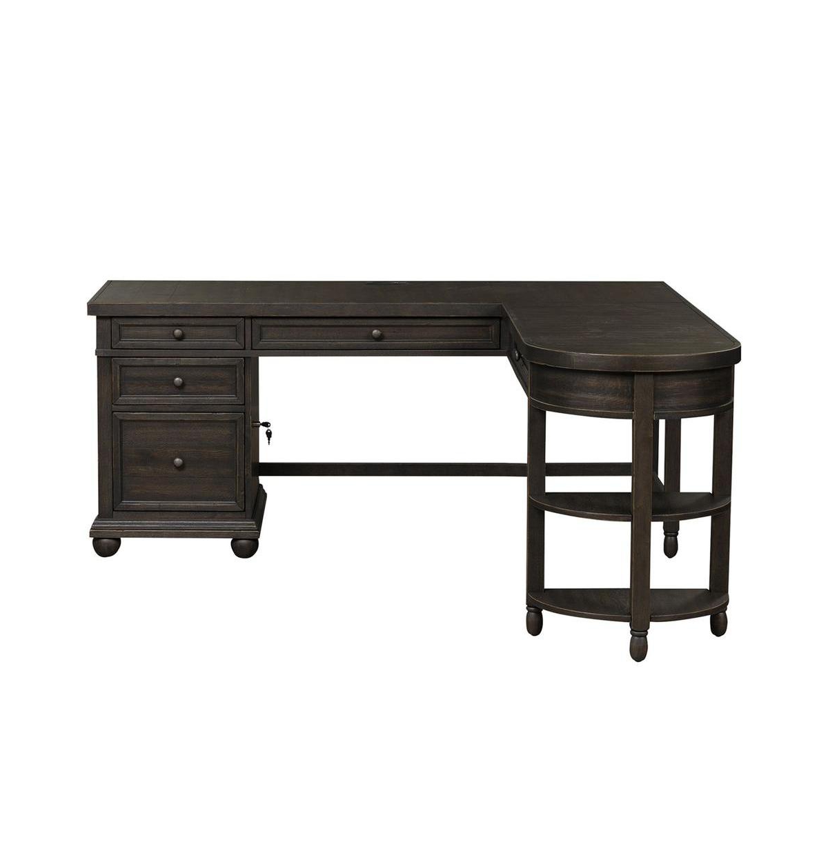 Liberty Furniture Industries, Inc Harvest Home Optional L Shaped Desk Set in Chalkboard
