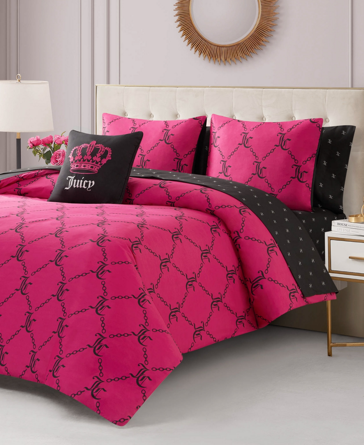 Juicy Couture Logo Link 8-Pc. Comforter Set