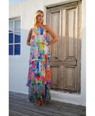 Women's Flowing Tiered Skirt Maxi Dress