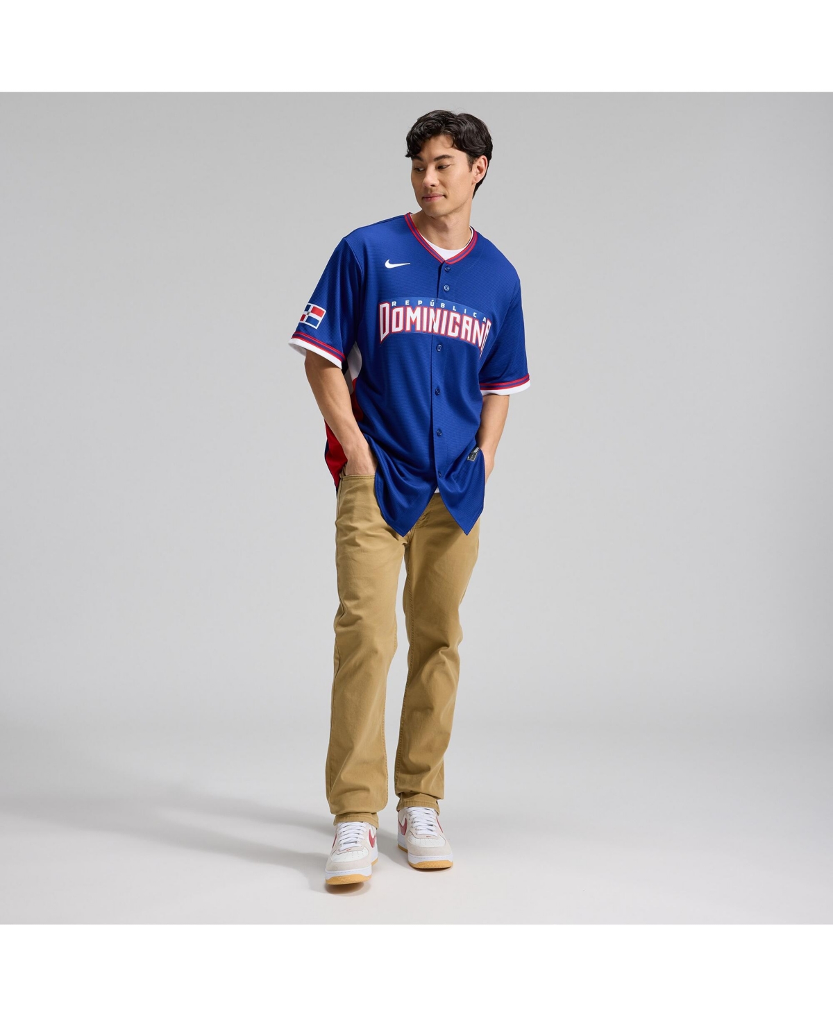 Nike Men's Royal Dominican Republic Baseball 2026 World Classic Stadium Jersey