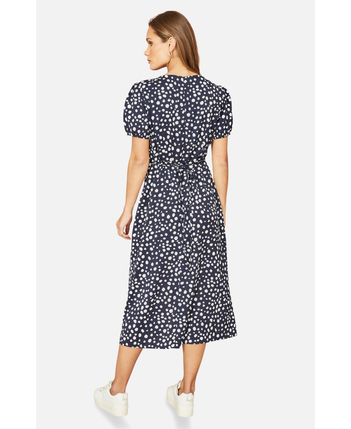 Yumi Women's Spot Midi Tea Dress