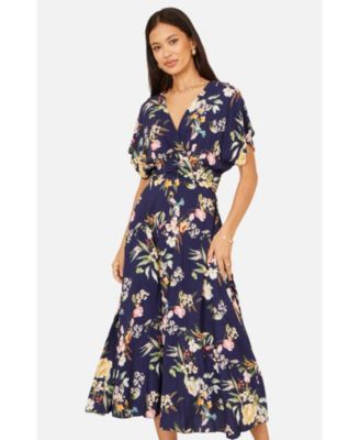 Women's Floral Print Midi Dress