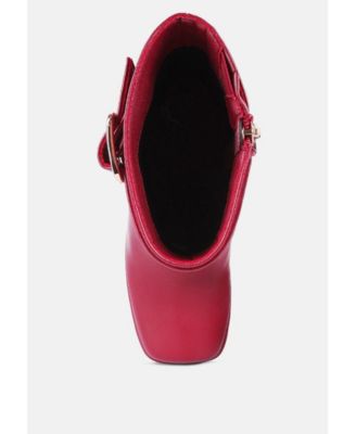 Womens Hot Cocoa High Platform Ankle Boots