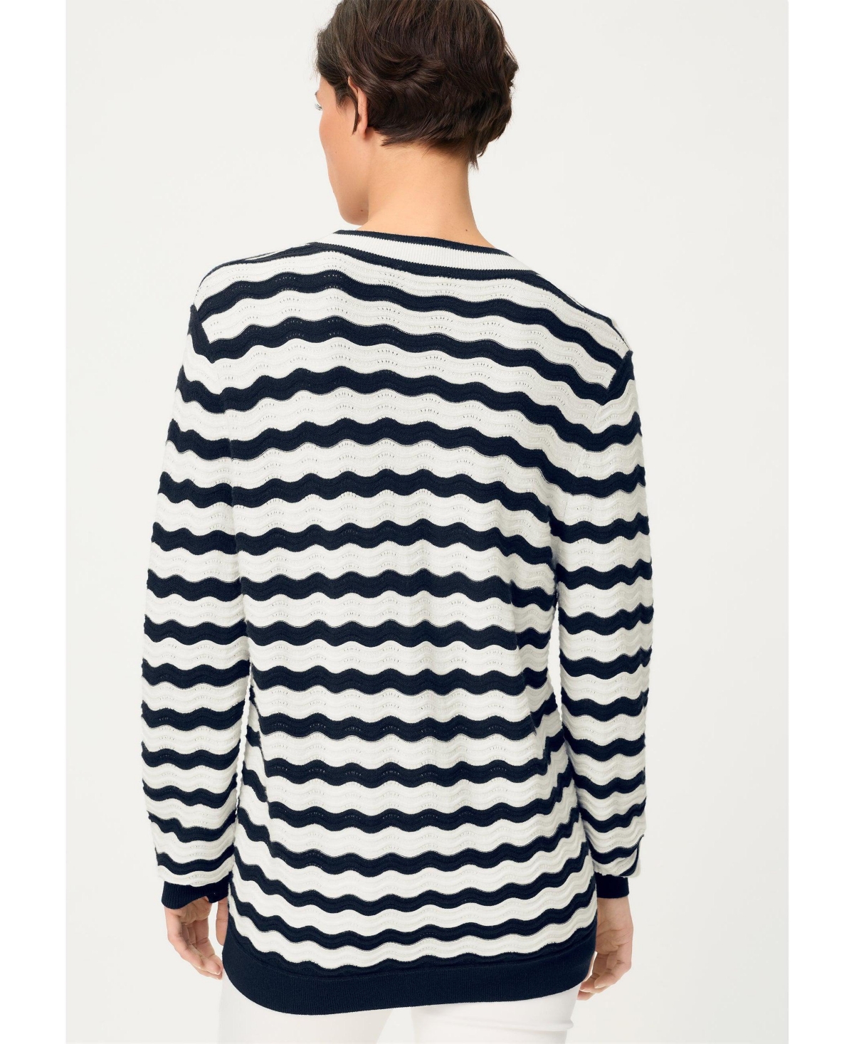 Olsen Women's Wave Ajour Knit Sweater