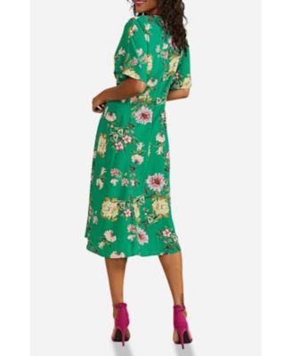 Women's Floral Kimono Midi Dress