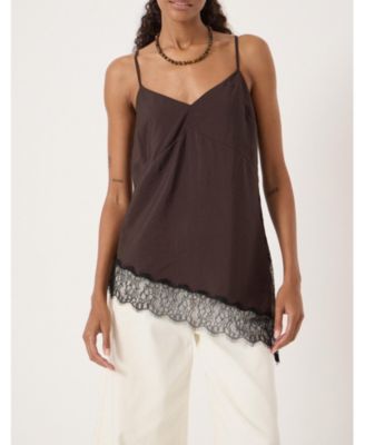 Women's Marnie Asymmetric Lace Trim Cami Top