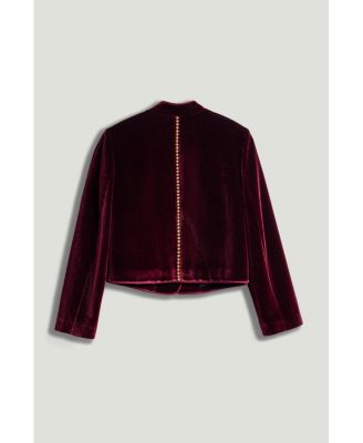 Women's Velvet Cropped Jacket