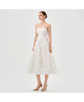 Women's Strapless Midi Dress