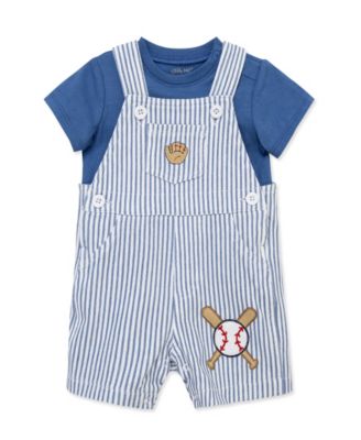 Baby Boys' Baseball Printed Shortall and Short-Sleeve T-Shirt, 2-Piece Set