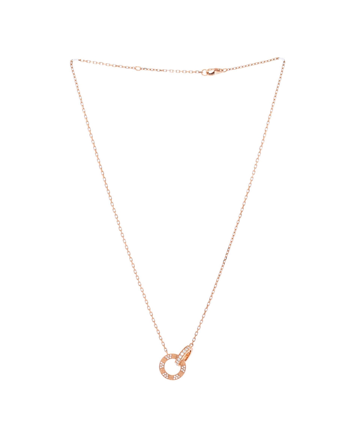 Pre-Owned Cartier Love Interlocking Pave Necklace