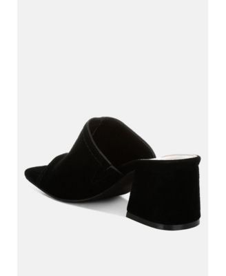 Rag and Co Womens Citarum Real Suede Leather Slip Ons