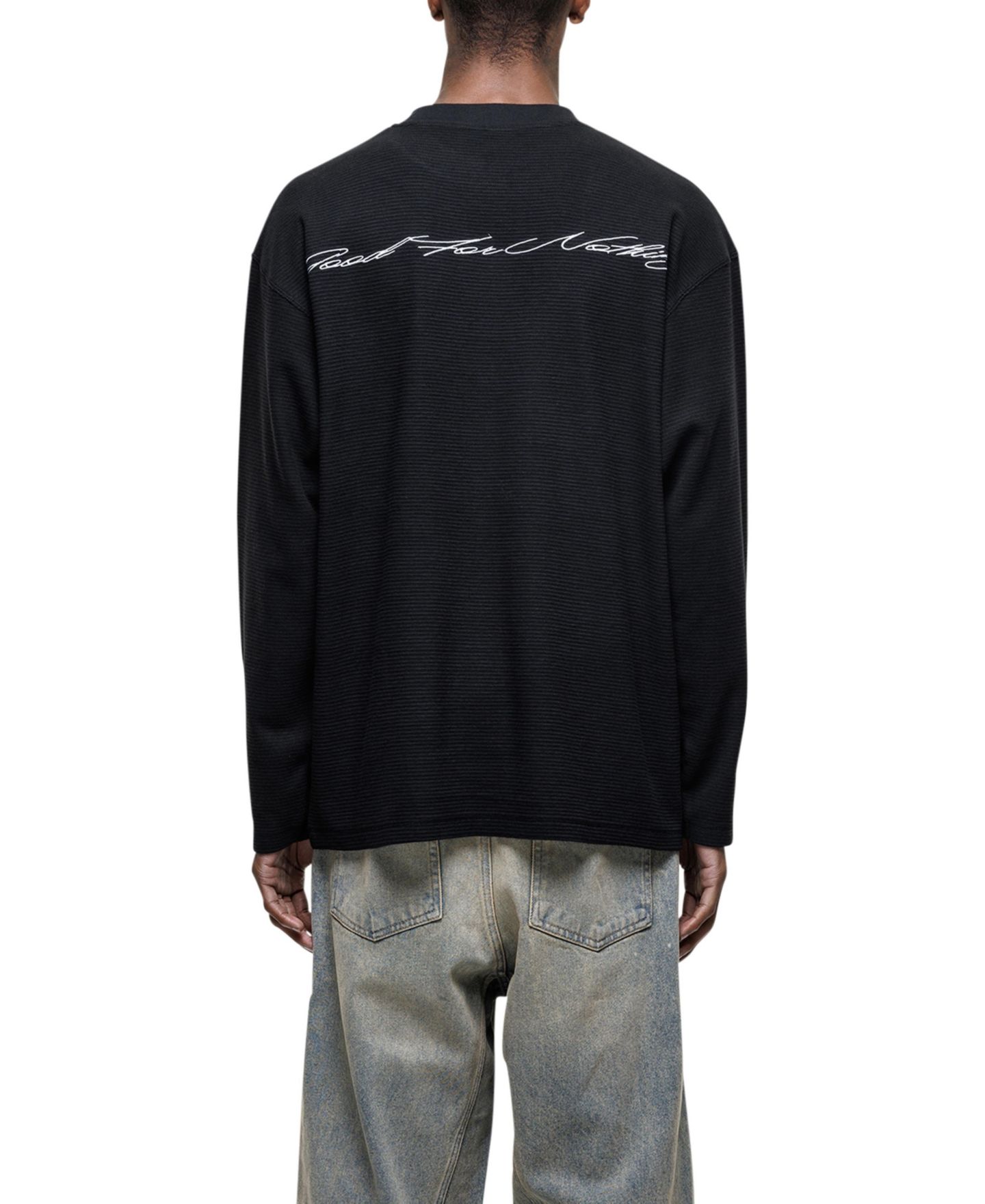 Мужская футболка Good For Nothing Scribble Long-Sleeve Waffle, цвет: Чёрный — фото 3