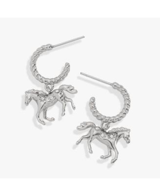 Horse Huggie Hoop Earring