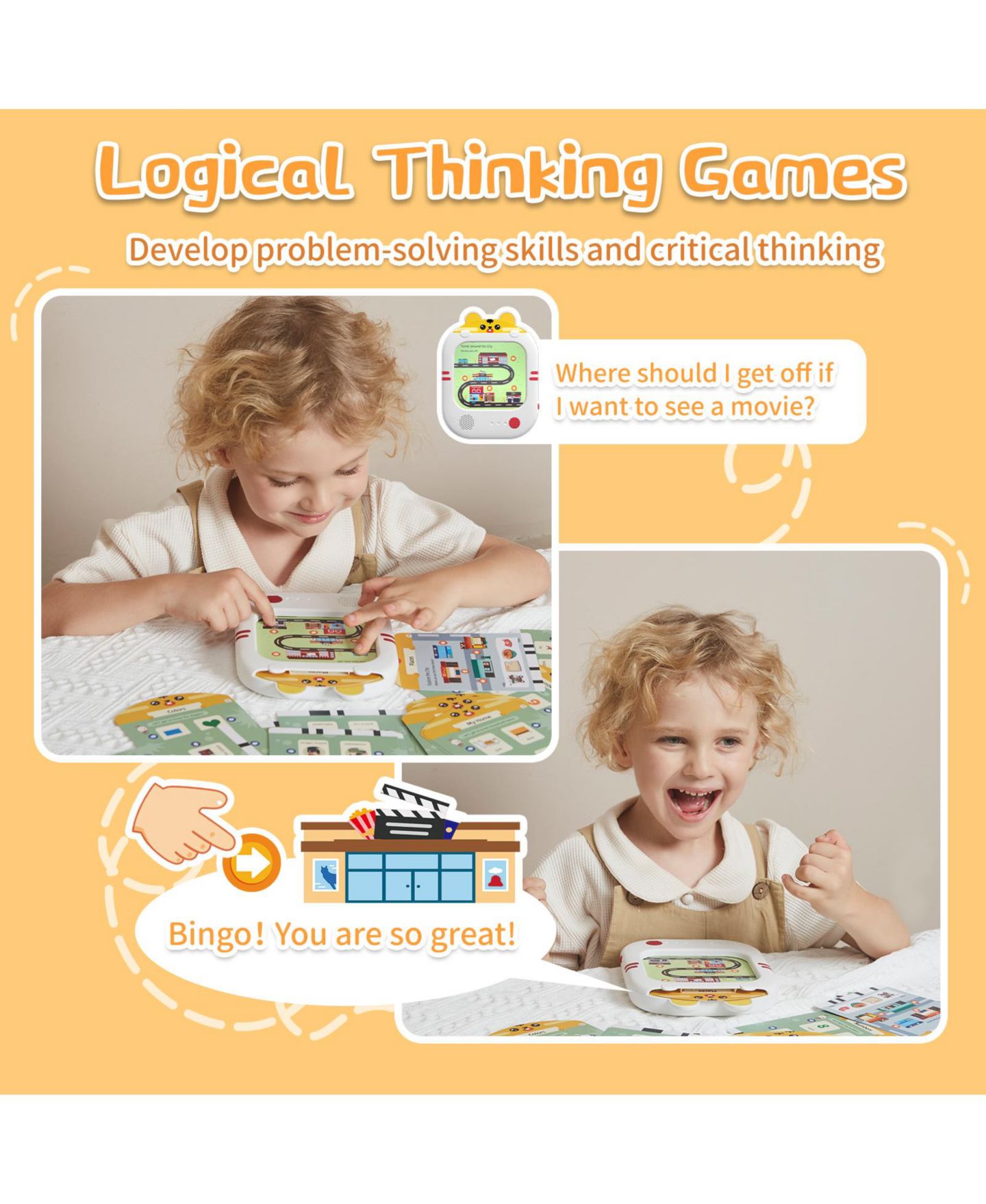Детская игрушка Alilo Screen-Free Interactive Learning Tablet with Talking Flash Cards, Ages 2+ — фото 2